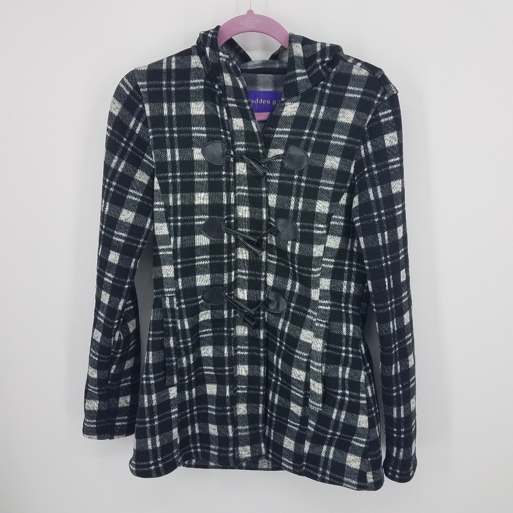 Madden Girl Plaid Toggle Coat